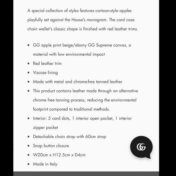 NEW!💕Gucci Beige card chain  Gucci GG 🍎 - Picture 6 of 10